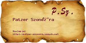 Patzer Szonóra névjegykártya